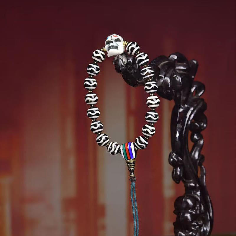 Nimara Ritual Tibetan Dzi Bead The Lord of the Corpse Forest Protection Bracelet