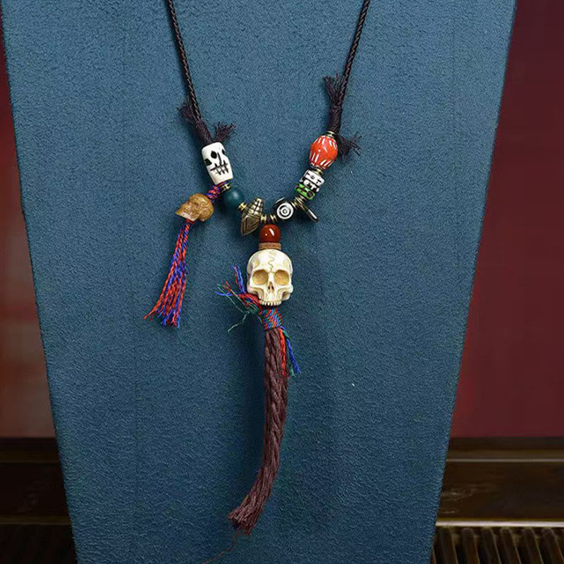 Nimara Ritual Tibetan Skull The Lord Of The Corpse Forest Keep Away Evil Spirits Necklace Pendant
