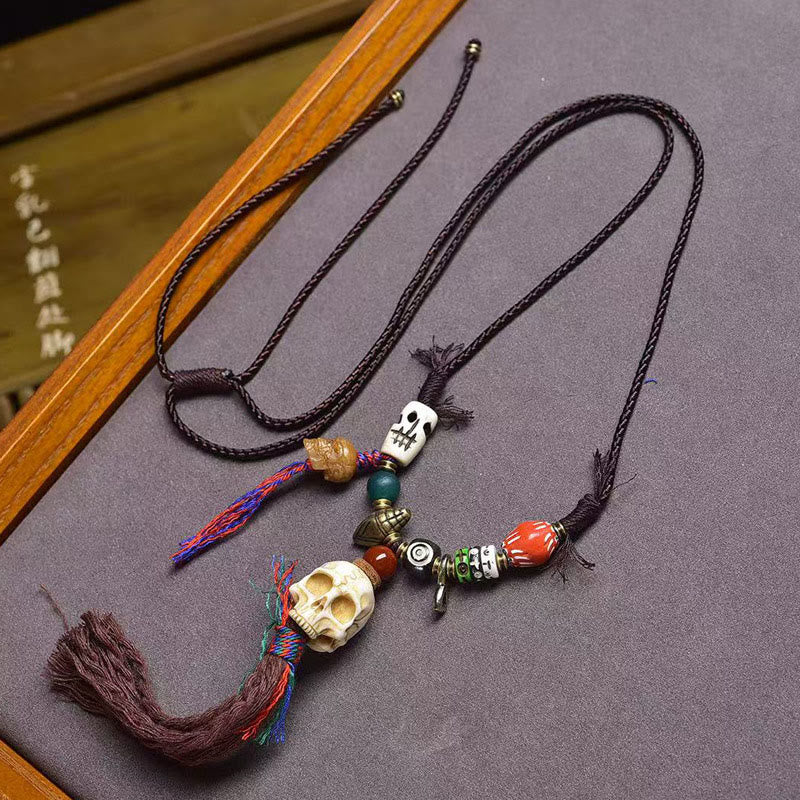 Nimara Ritual Tibetan Skull The Lord Of The Corpse Forest Keep Away Evil Spirits Necklace Pendant