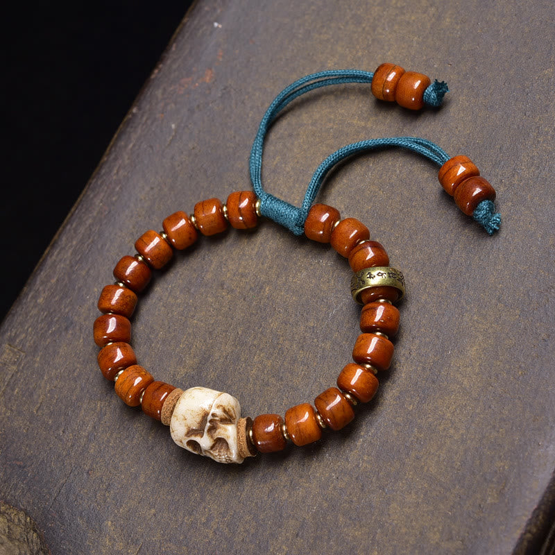 Nimara Ritual Tibet Bone Beads Coconut Shell The Lord of the Corpse Forest Happiness Bracelet