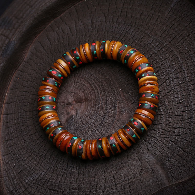 Nimara Ritual Tibet Bone Beads The Lord Of The Corpse Forest Reminders of Our Impermanence Bracelet
