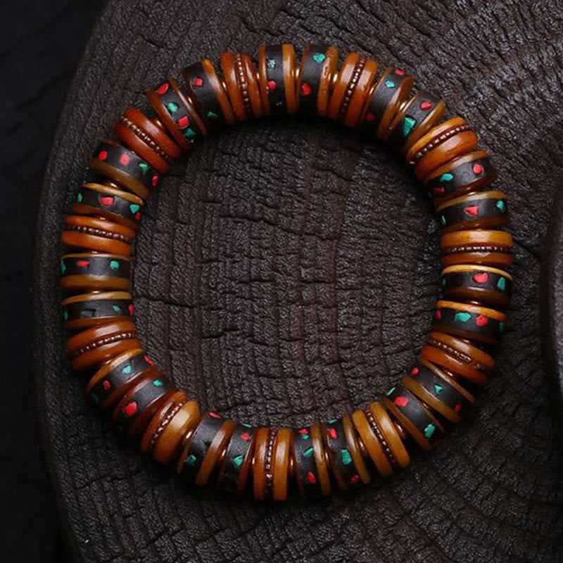 Nimara Ritual Tibet Bone Beads The Lord Of The Corpse Forest Reminders of Our Impermanence Bracelet