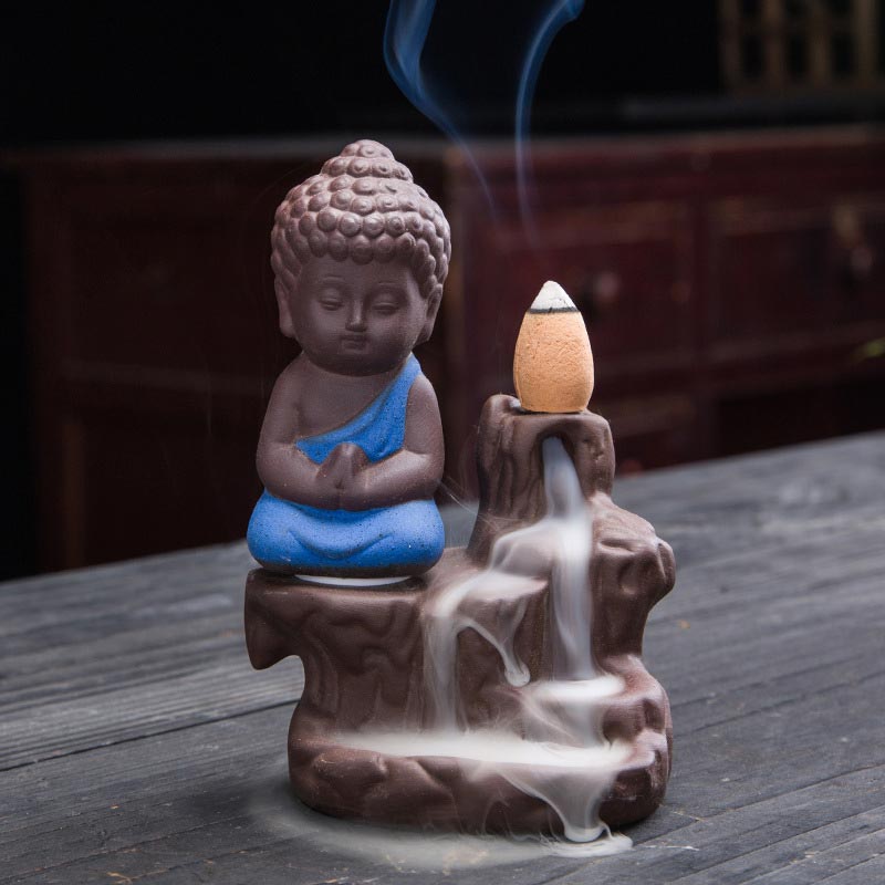 Nimara Ritual Backflow Smoke Fountain Ceramic Blessing Incense Burner Decoration