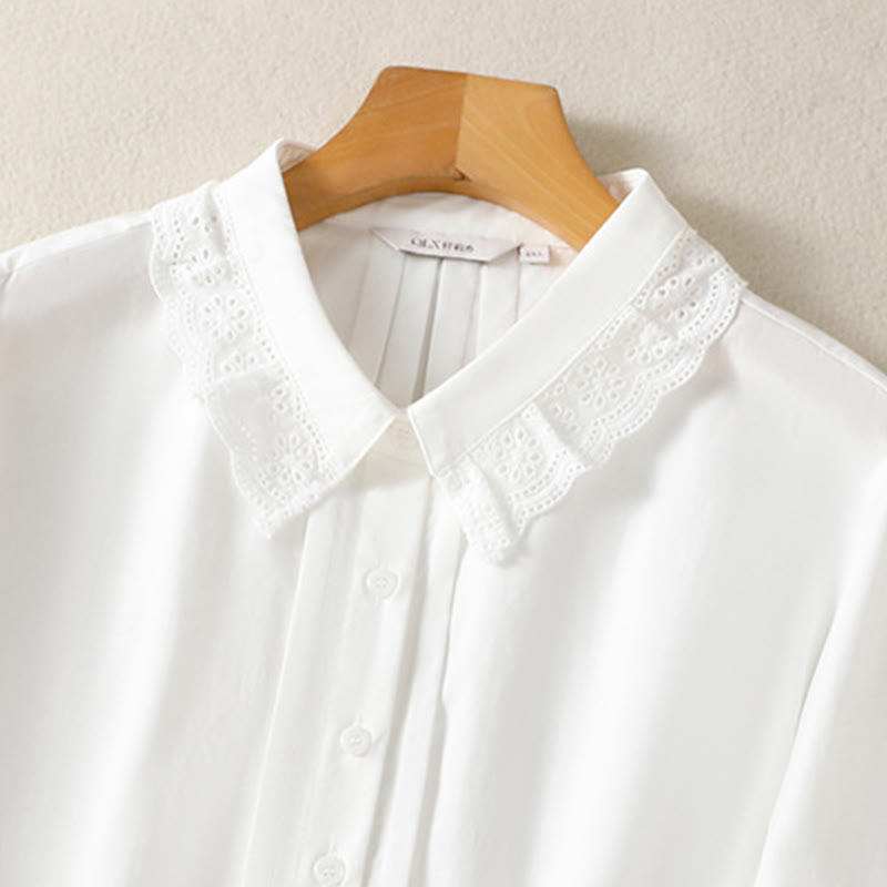 Nimara Ritual Casual Women's Long Sleeve Lace Lapel Shirt
