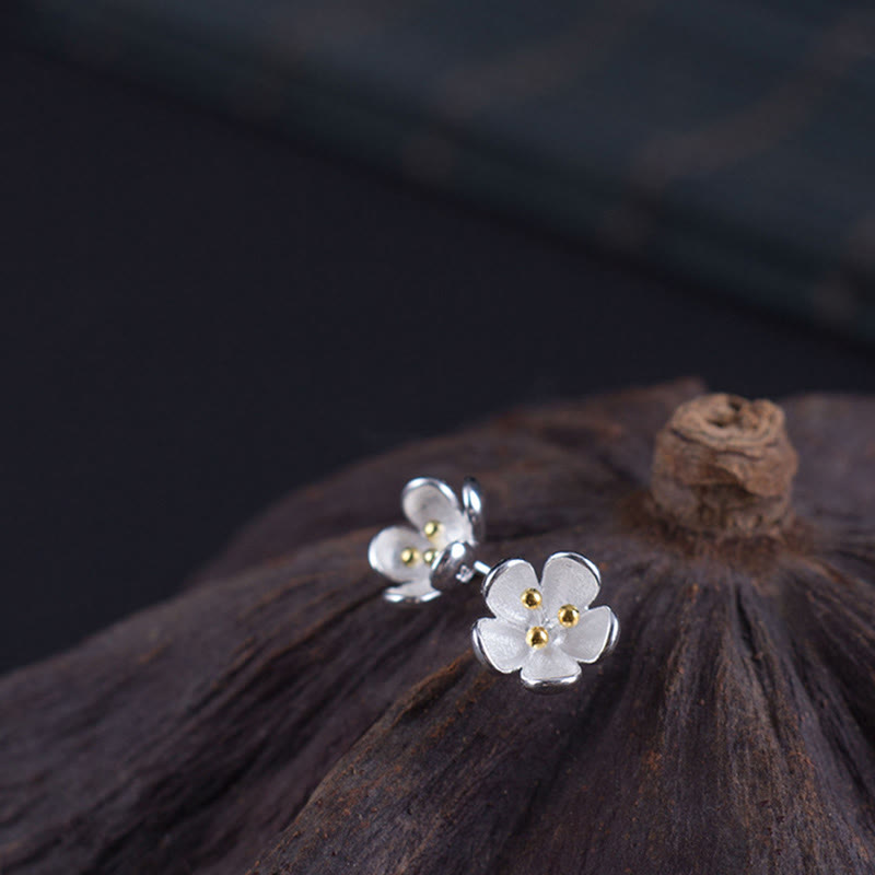 Nimara Ritual 925 Sterling Silver Golden Stamens Balance Earrings