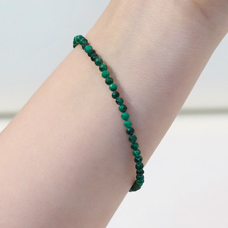Nimara Ritual 3mm Natural Malachite Ultra-thin Beads Anti-anxiety Bracelet