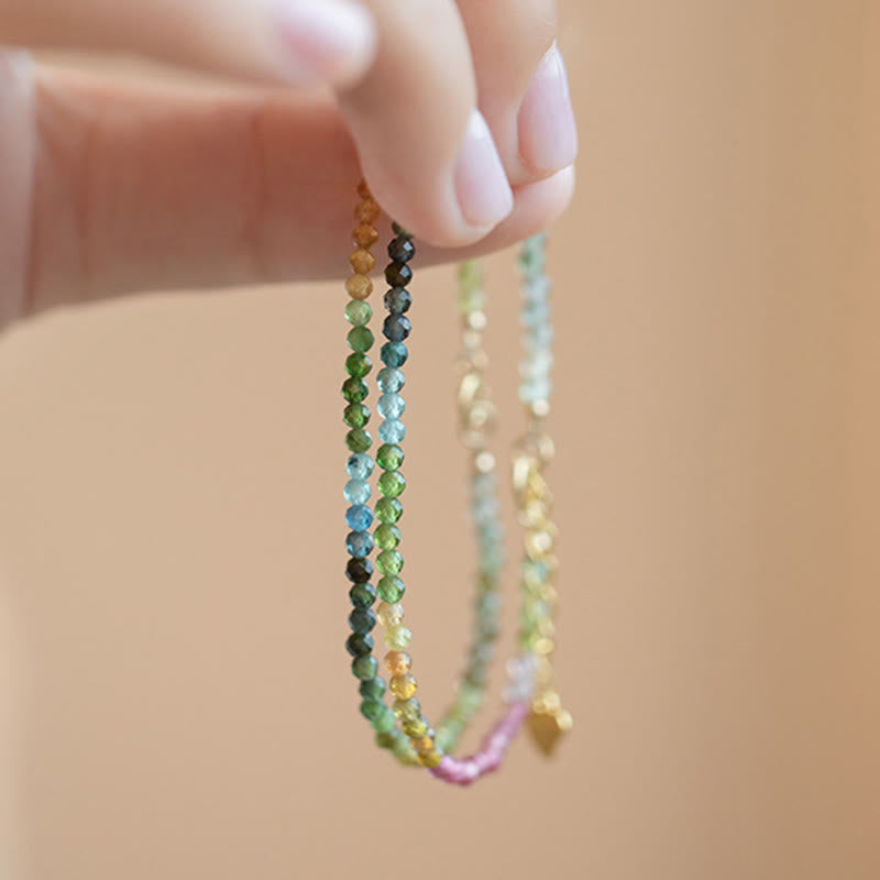 Nimara Ritual 2.5mm Natural Tourmaline Ultra-thin Beads Positive Bracelet