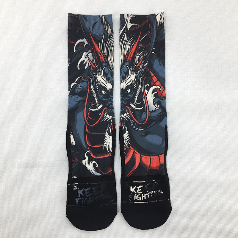 Nimara Ritual "Fortress of the Mind" Casual Dragon Micro Crew Men's Socks Includes Gift Message Card
