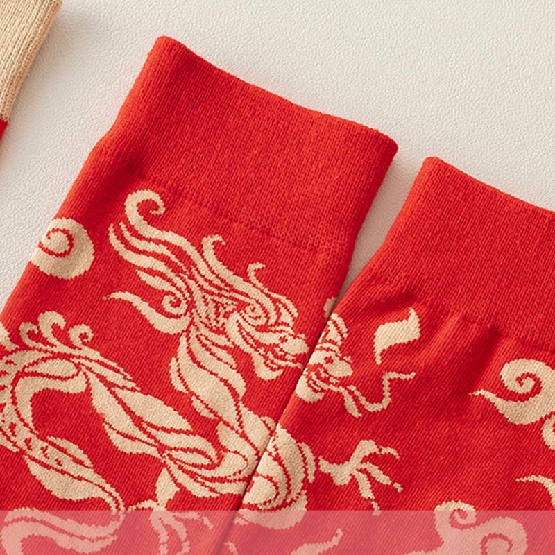 Nimara Ritual Casual Red Dragon Cotton Quarter Men Women Unisex Socks