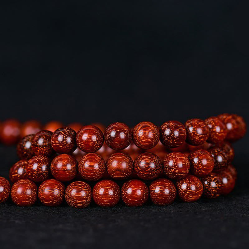 Nimara Ritual Tibetan Small Leaf Red Sandalwood Balance Bracelet