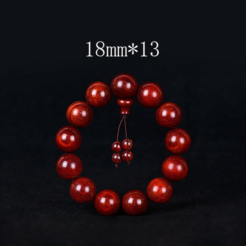 Nimara Ritual Tibetan Small Leaf Red Sandalwood Balance Bracelet