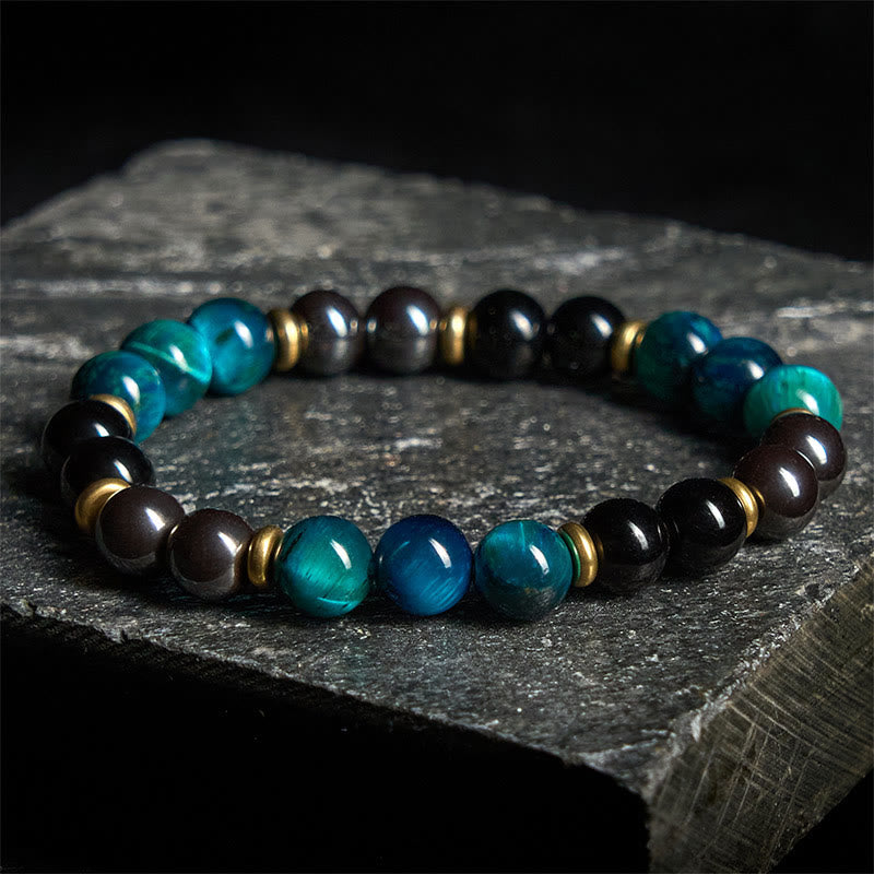Nimara Ritual Natural Blue Tiger Eye Beads Balance Bracelet