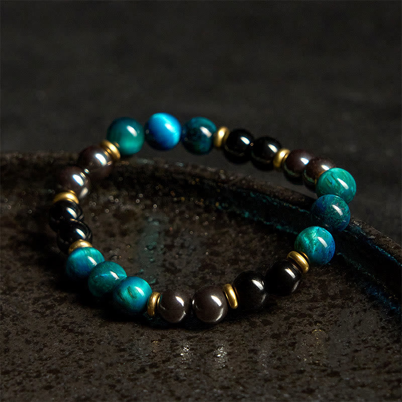 Nimara Ritual Natural Blue Tiger Eye Beads Balance Bracelet