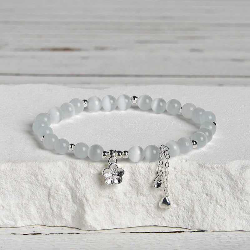 Nimara Ritual Natural Cat's Eye Cherry Blossom Peace Bracelet