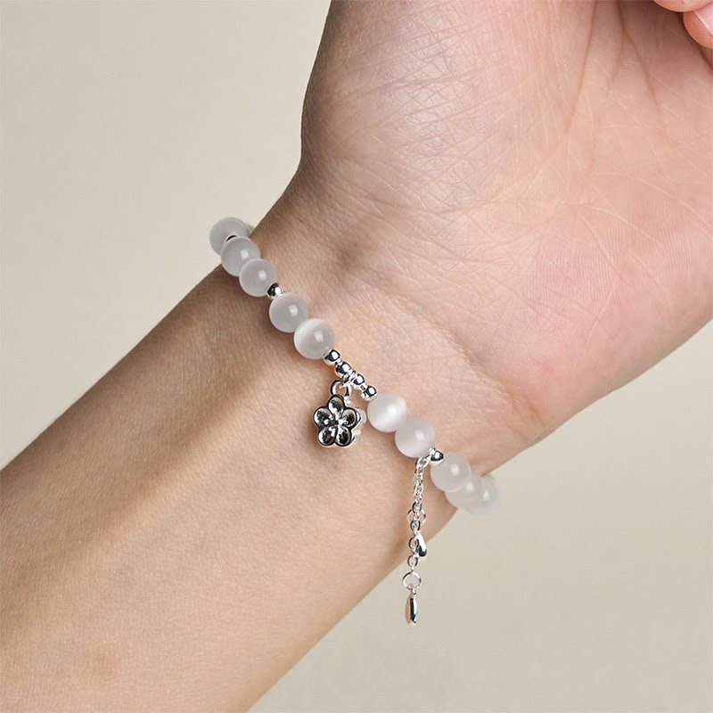 Nimara Ritual Natural Cat's Eye Cherry Blossom Peace Bracelet