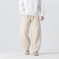 Nimara Ritual Daily Drawstring Chinese Zen Style Men's Wide Leg Pure Pants With Pockets