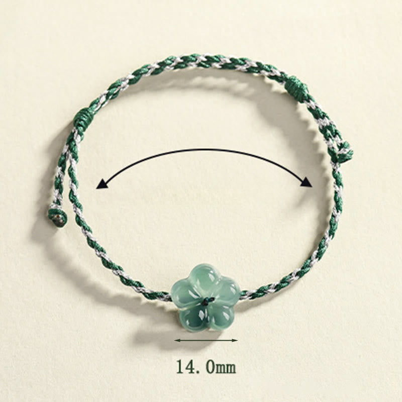 Nimara Ritual Natural Flower Jade Hand-Woven Prosperity Bracelet