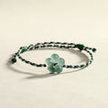 Luck and Prosperity Natural Flower Jade Hand-Woven Bracelet