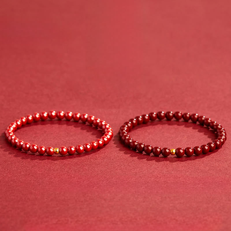 Nimara Ritual Natural Cinnabar Amber Stone Calm Bracelet
