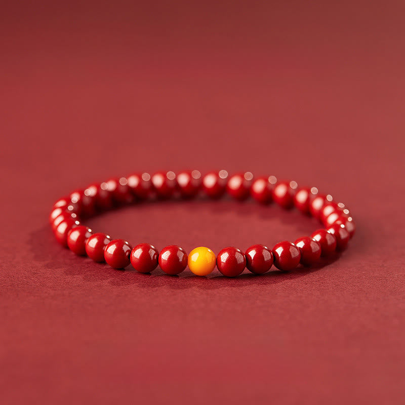 Nimara Ritual Natural Cinnabar Amber Stone Calm Bracelet
