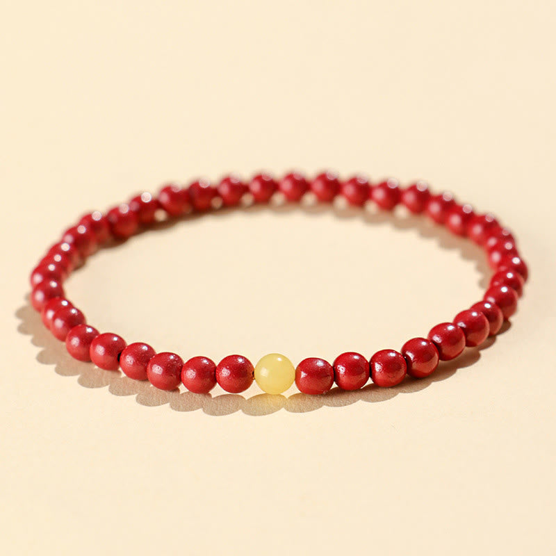 Nimara Ritual Natural Cinnabar Amber Stone Calm Bracelet