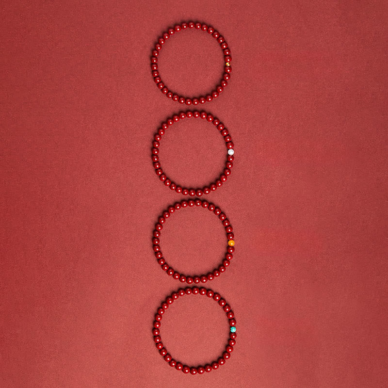 Nimara Ritual Natural Cinnabar Amber Stone Calm Bracelet
