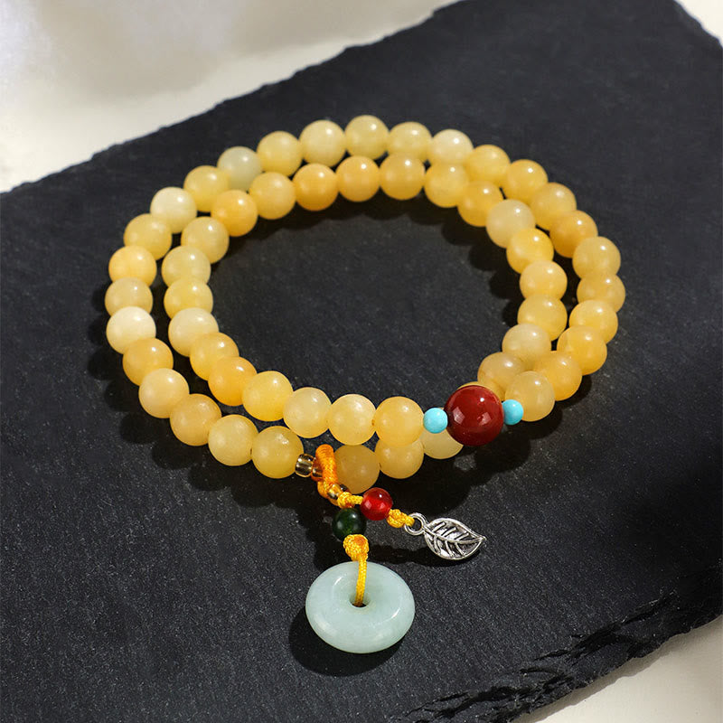 Nimara Ritual Topaz Peace Buckle Double Wrap Design Wealth Bracelet