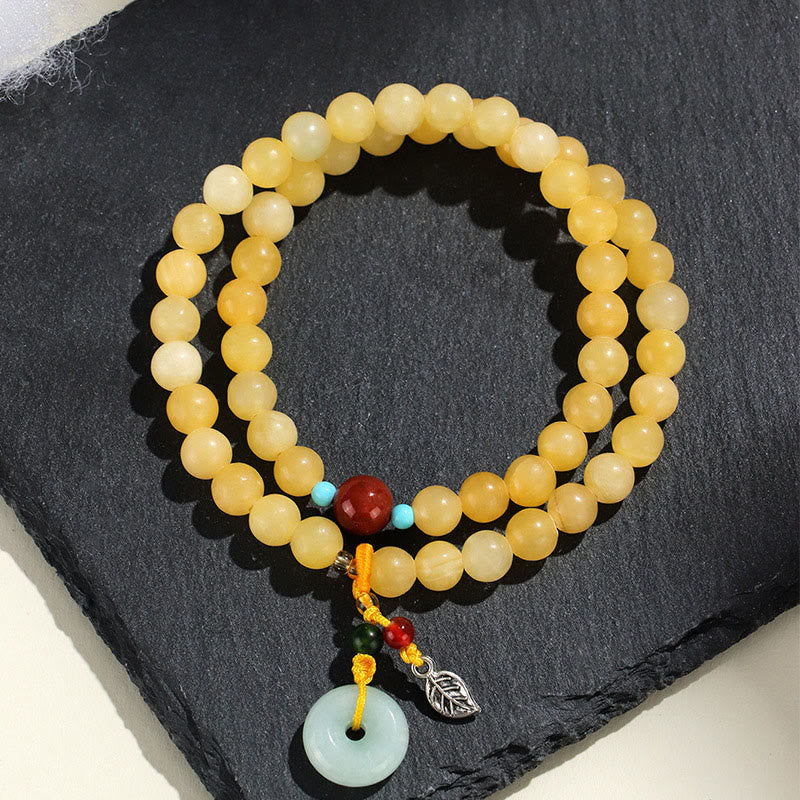 Nimara Ritual Topaz Peace Buckle Double Wrap Design Wealth Bracelet
