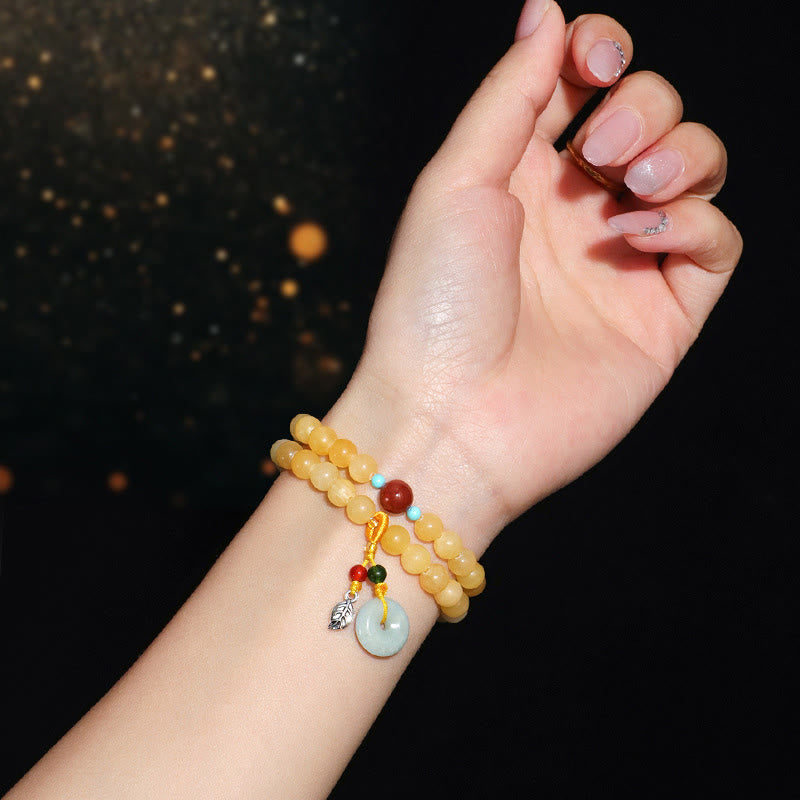 Nimara Ritual Topaz Peace Buckle Double Wrap Design Wealth Bracelet