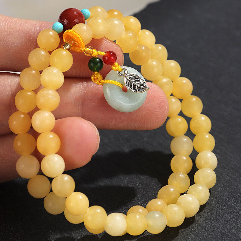 Nimara Ritual Topaz Peace Buckle Double Wrap Design Wealth Bracelet