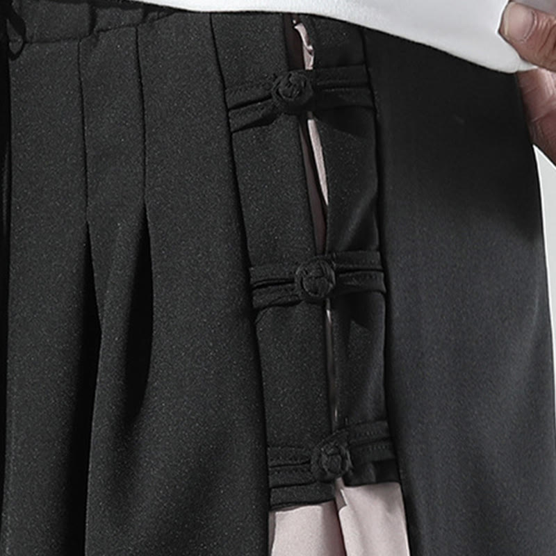Nimara Ritual Mountains Rivers Pattern Men's Wide Leg Pants With Pockets