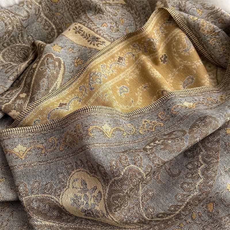 Nimara Ritual Spring Floral Paisley Pattern Scarf Shawl With Tassels