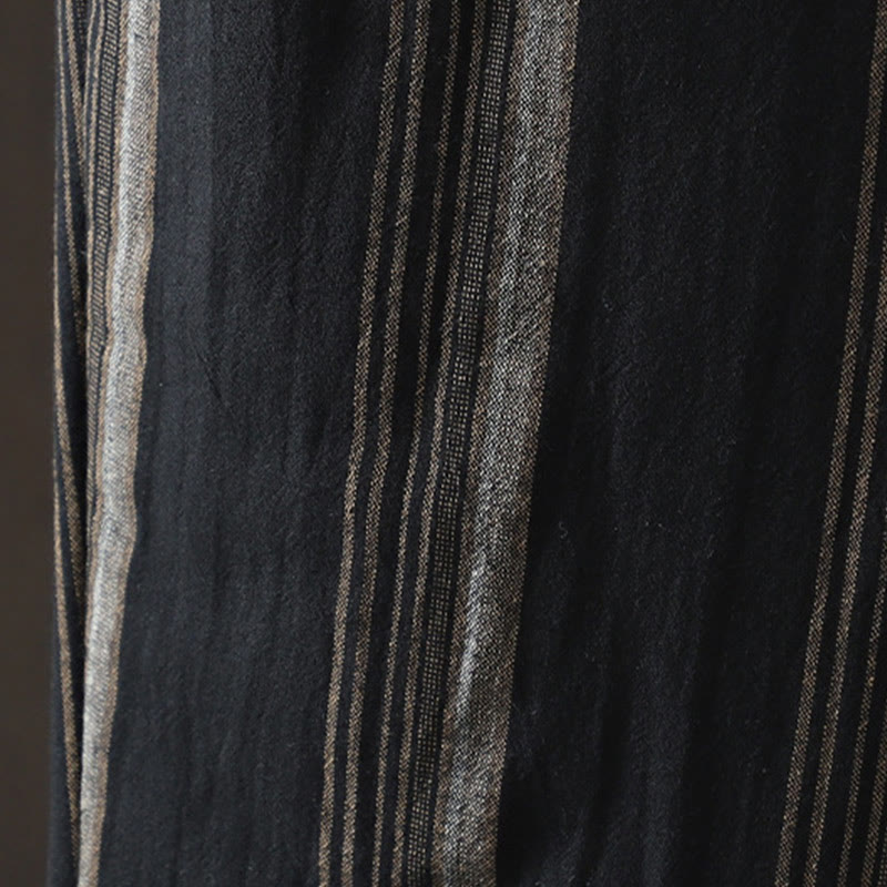 Nimara Ritual Commute Thermal Striped Cotton Women's Harem Pants With Pockets