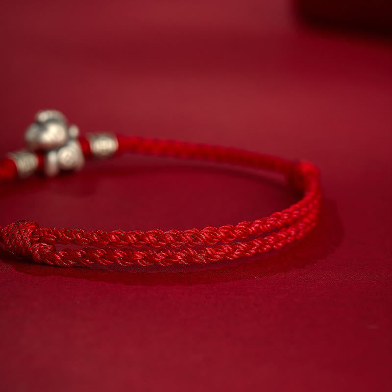 Nimara Ritual Year of the Horse 999 Sterling Silver String Braided Protection Bracelet