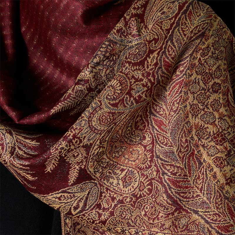 Nimara Ritual Spring Long Leaves Flowers Pattern Tassel Soft Scarf Shawl