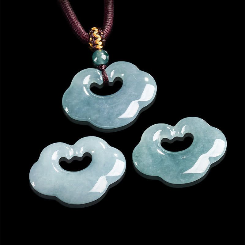 Nimara Ritual Auspicious Ruyi Jade Luck Necklace String Pendant