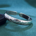Nimara Ritual Heart Sutra Lotus Copper New Beginning Open Adjustable Bracelet Bangle