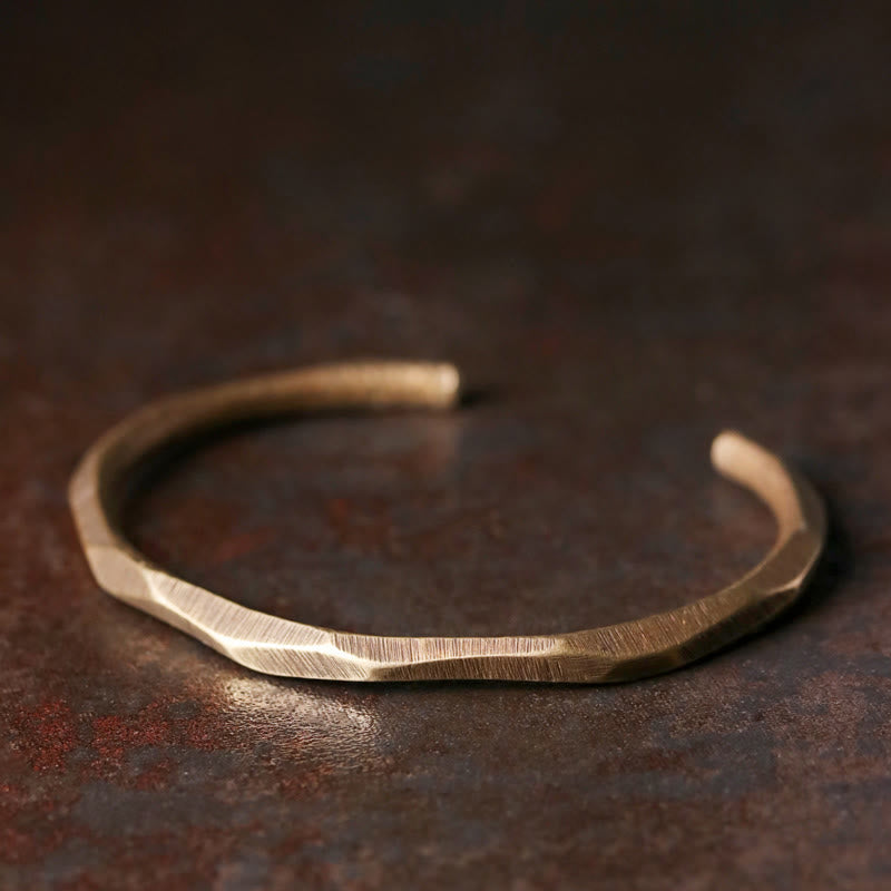 Nimara Ritual Copper Brass Hand Polishing Open Self Care Bracelet Bangle