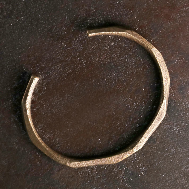 Nimara Ritual Copper Brass Hand Polishing Open Self Care Bracelet Bangle