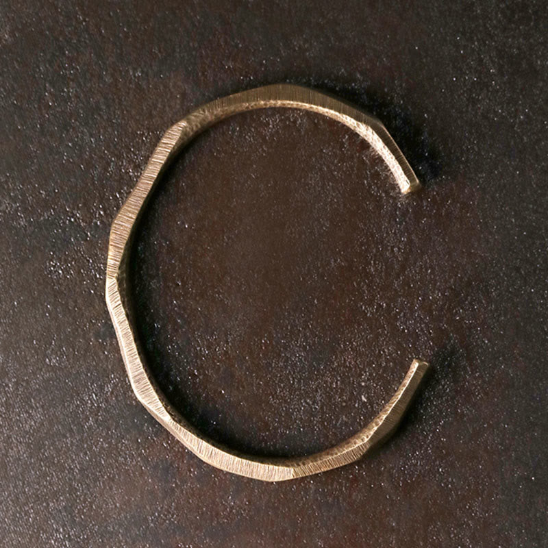 Nimara Ritual Copper Brass Hand Polishing Open Self Care Bracelet Bangle