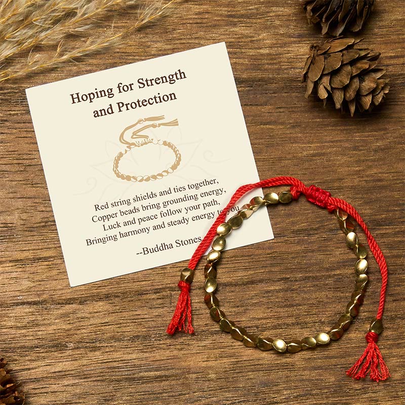 Nimara Ritual "Hoping for Strength and Protection" Copper Beads Bracelet Includes Gift Message Card