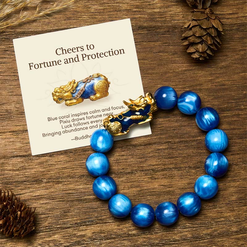 Nimara Ritual "Cheers to Fortune and Protection" PiXiu Bracelet Includes Gift Message Card