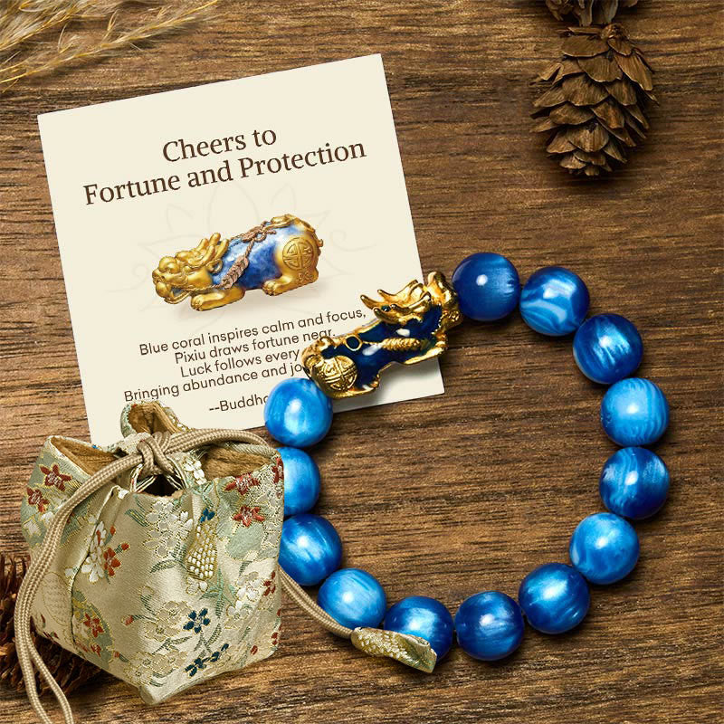 Nimara Ritual "Cheers to Fortune and Protection" PiXiu Bracelet Includes Gift Message Card