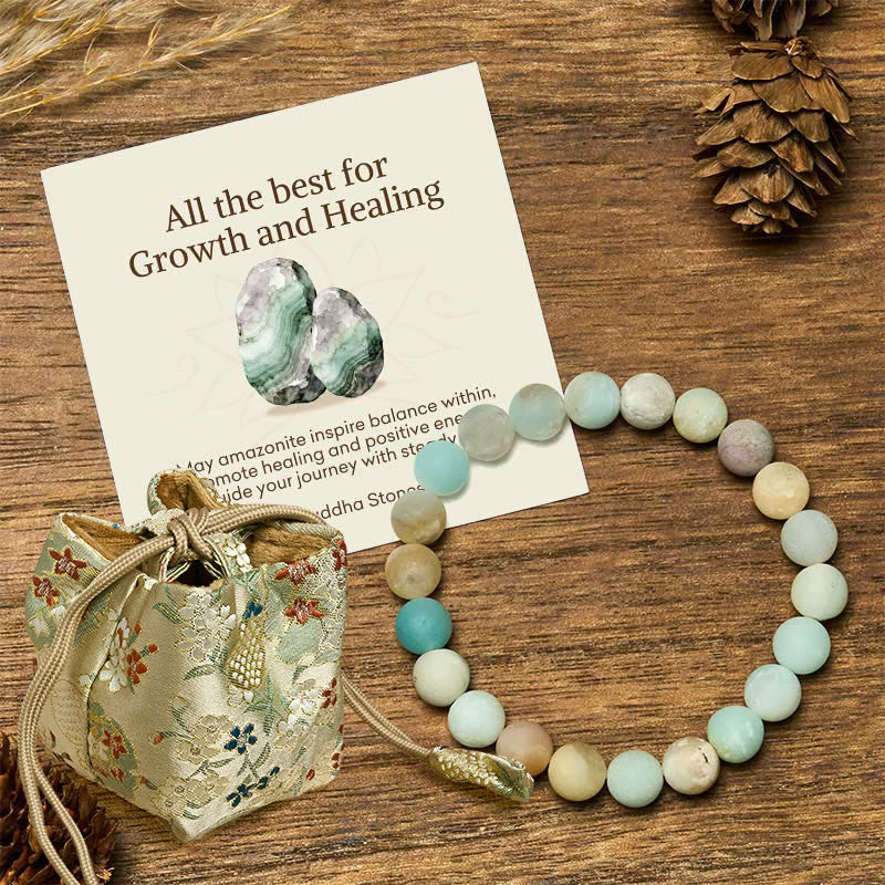 Nimara Ritual "All the Best for Love and Harmony" Stone Quartz Bracelet Includes Gift Message Card