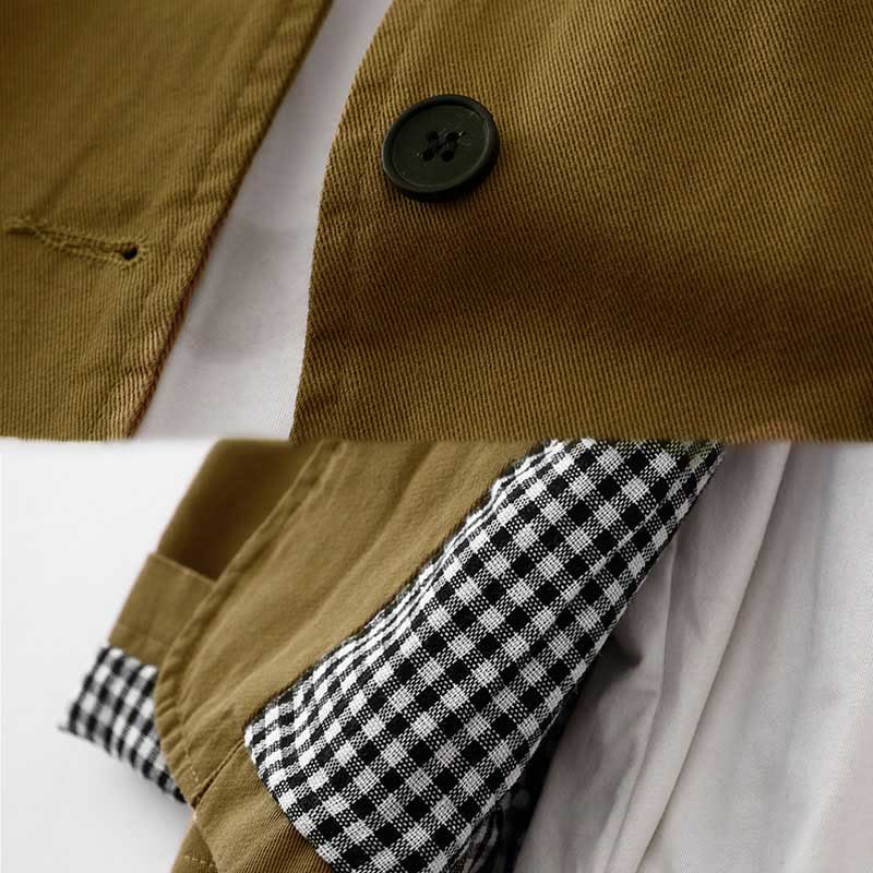 Nimara Ritual Commute Patchwork Design Cotton Women's Jacket With Pockets
