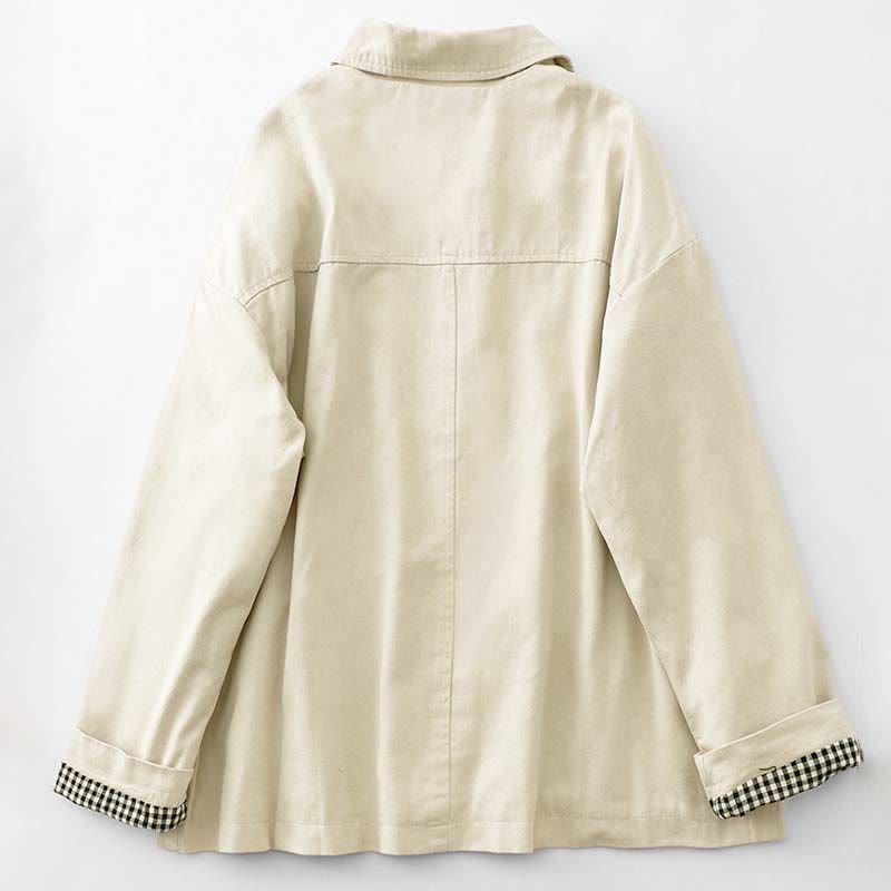 Nimara Ritual Commute Patchwork Design Cotton Women's Jacket With Pockets