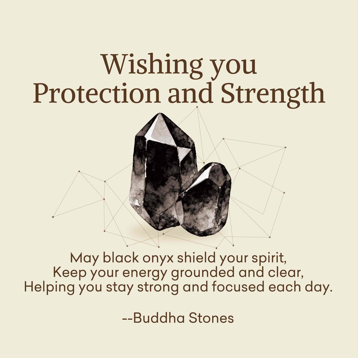 Nimara Ritual "Wishing You Protection and Strength" Black Onyx Bracelet Includes Gift Message Card