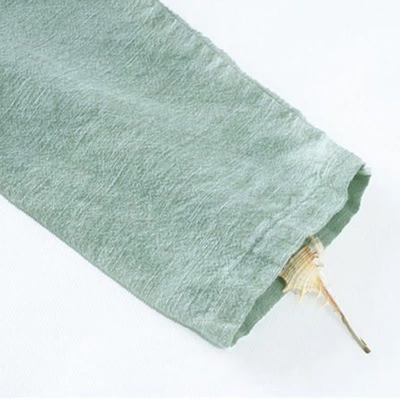 Nimara Ritual Oblique Collar Knot button Loose Linen Clothing