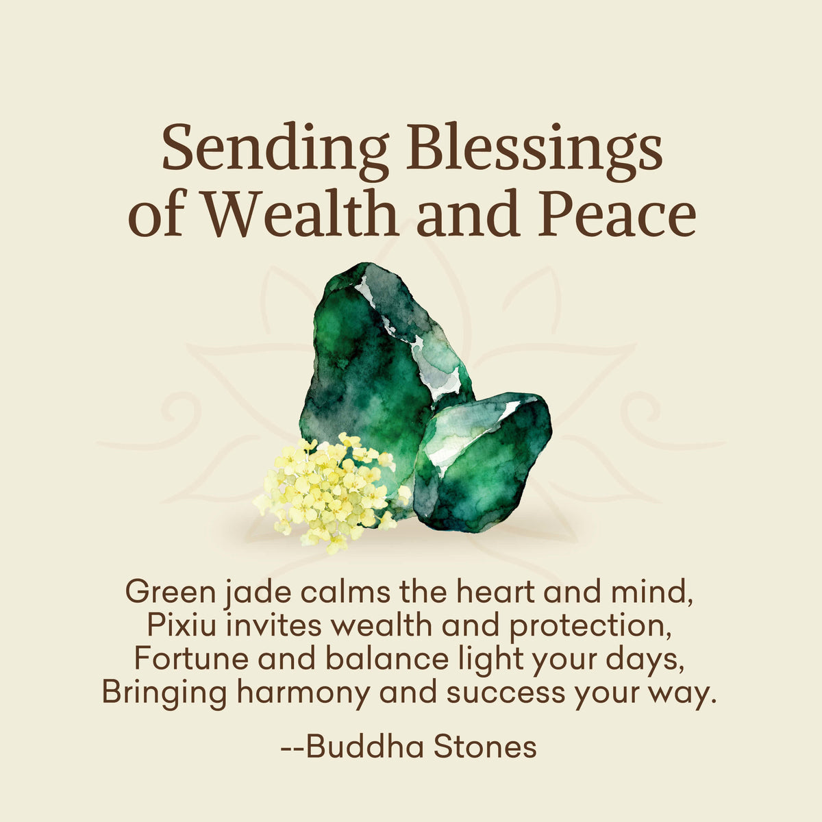 Nimara Ritual "Sending Blessings of Wealth and Peace" PiXiu Jade Bracelet Includes Gift Message Card
