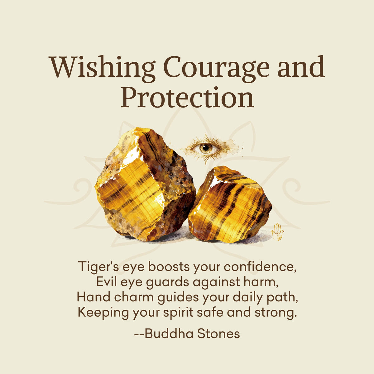 Nimara Ritual "Wishing Courage and Protection" Tiger Eye Bracelet Includes Gift Message Card